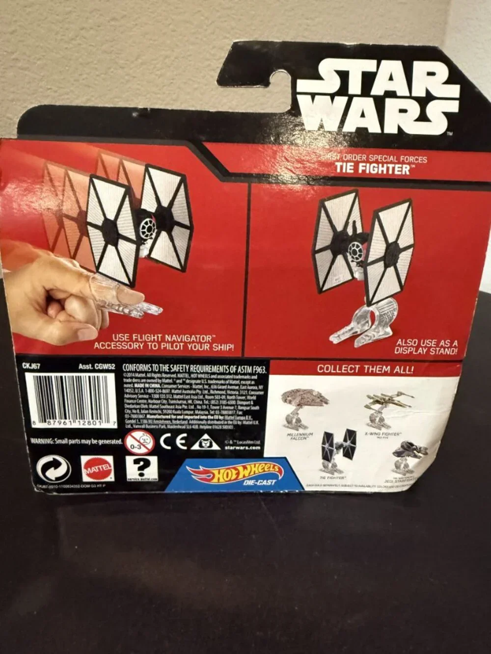 Hot Wheels Star Wars First Order TIE Fighter Die-Cast New Sealed